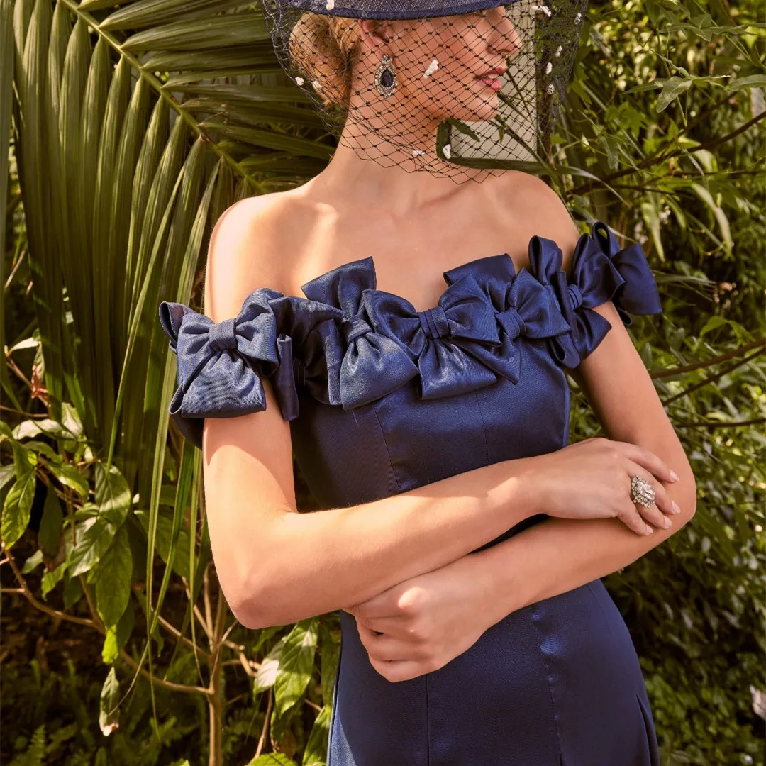 midi dresses with short sleeves Arielle Jacquard Tania Sleeve Dress – Sugarlips The waist is above included_sale-on-sale_feb2026 Soletta Black Satin Bias Size:17.5 / 33