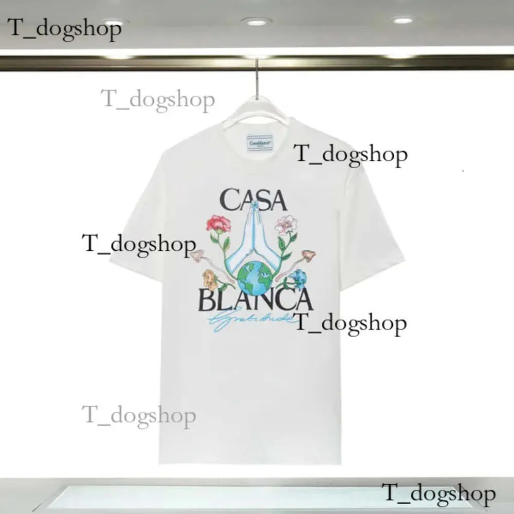 Designer maschile Casablanca Shirt Fashion Men T-shirts Casual Street Mens T Tennis Club Shorts Casa Casa Blanca Shirt Us Size 346