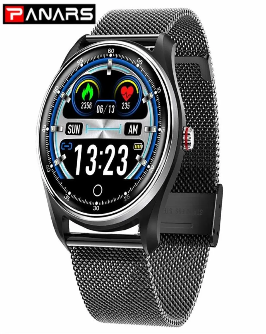 Panars Smart Watch Men Sports Bluetooth Message Rappel Impermétroo-résistation à la fréquence d'hyperfré
