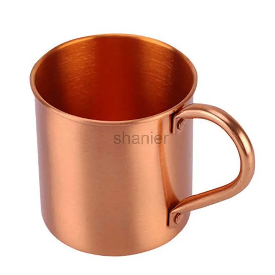 Mugs Moskva mule ren kopparmuggar-cylinderformade 100% kopparkoppar ren solid 16 oz koppar cocktail koppar koppar öl mugg 240417