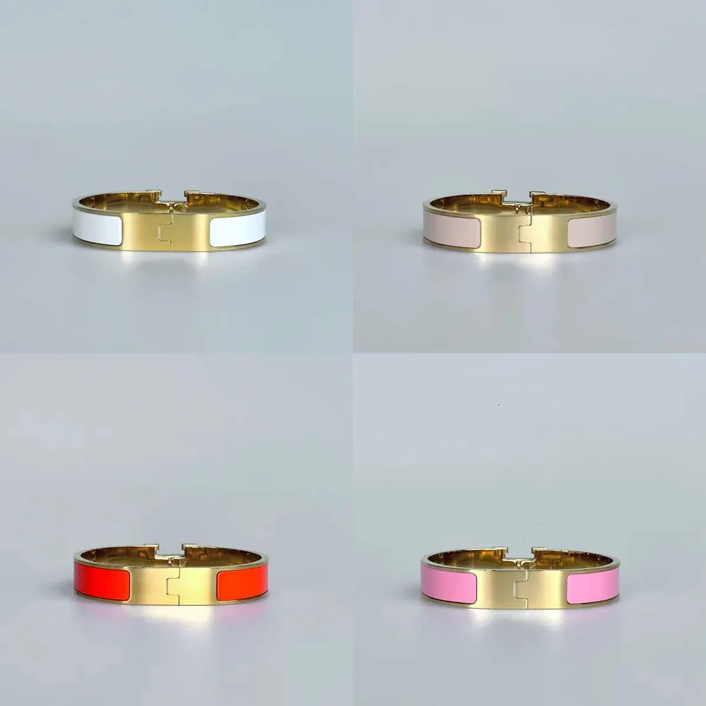Designer Classic Letter Bracelet Men's and Women's Couple's Bracelets Rose Gold Sier Tri-colour Bangle 12MM Wide Size 17/19 Jewellery s