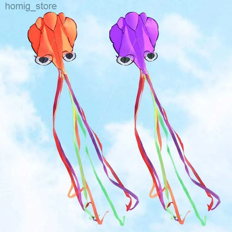 Yongjian Kite 3d Octopus Kite avec longue queue colorée pour les adultes avec une longue queue longue pour la plage ou le parc par Yongjian Kite Y240416