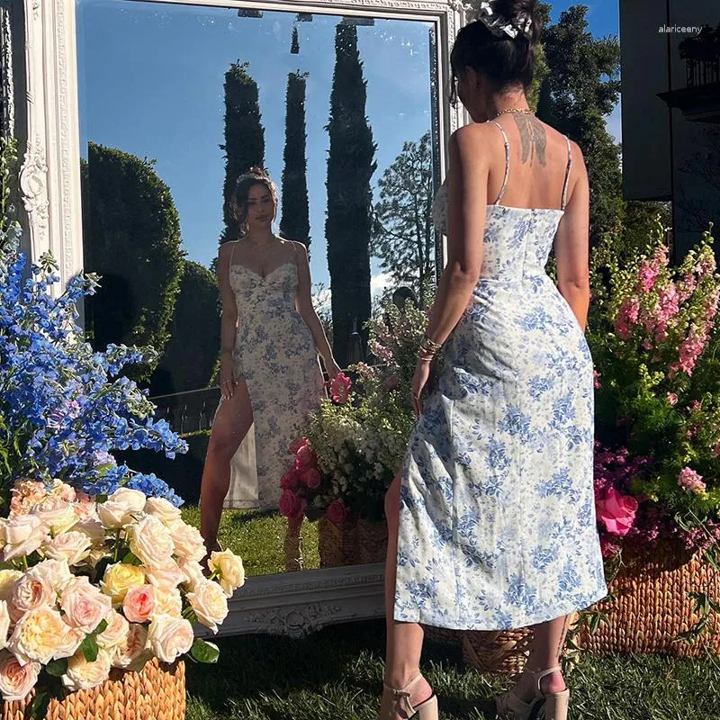 即購入可 / Lace Trimmed Floral Dress Bobbie Lace Trim Floral Midi Dress