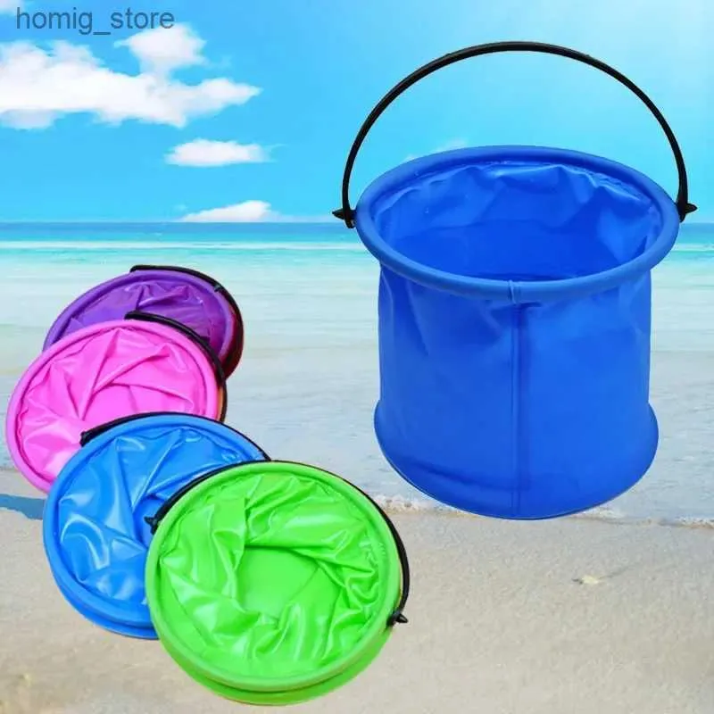 Areia Play Water Fun Beach Toys Buckets Dobring Toys Baldes dobráveis Ferramentas de jardim ao ar livre Ferramentas de jogo de praia Childrens Toys Descontos de verão Y240416