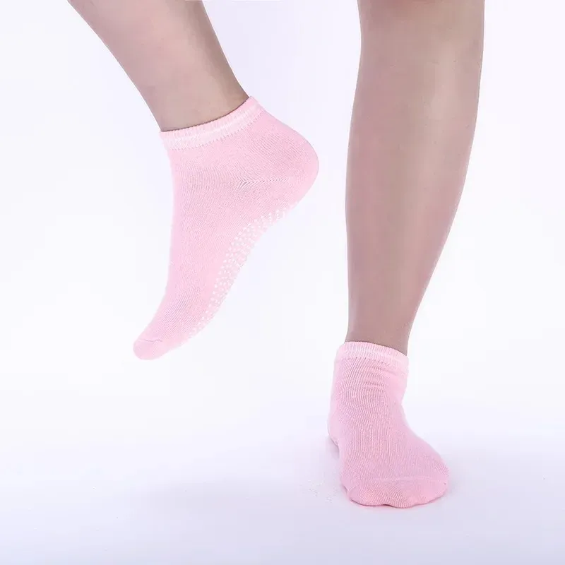 Chaussettes de yoga femmes non glissantes dames anti-glissade silicone gym Pilates chaussettes de ballet fitness sport chaussettes en coton élasticité respirante