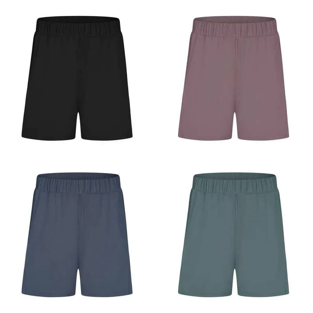 Sport l_196 shorts dames yogabroek zijkant drop-in zakken joggen kort