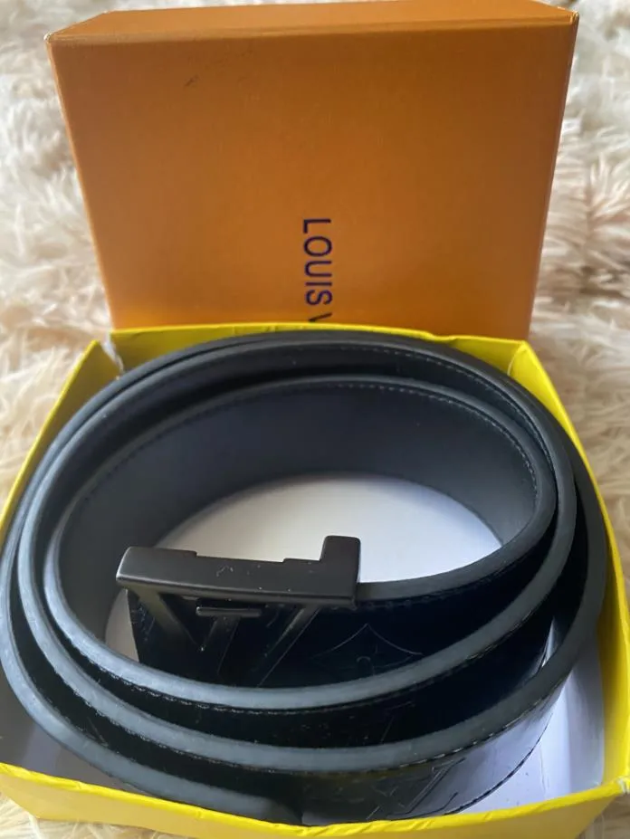 Fashion designer LVVVV brand genuine leather belt 3.8 cm  display picture 2
