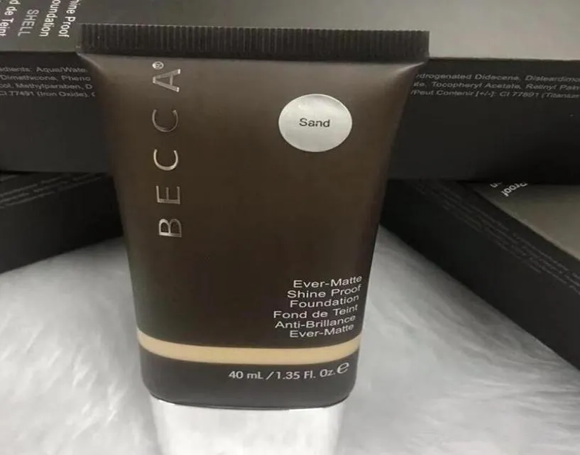 W makijażu stock becca fundament Ever Matte Shine Proof Foundation Sand and Shell BB Cream Drop 7603443