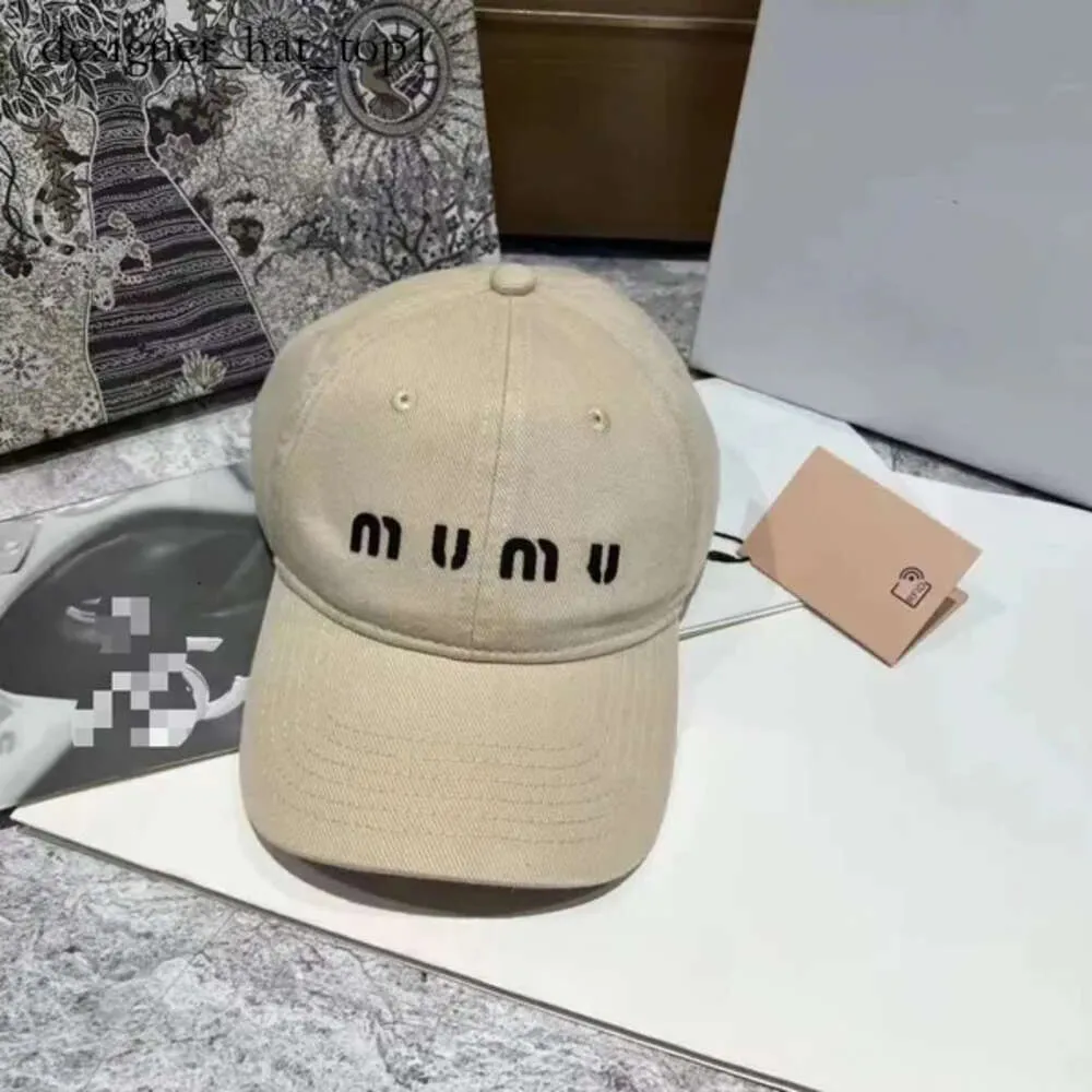 Mui Mui Fashion Brand Designer Baseball Cap Hat Caps Unisex Solid Geometric Print Fitted Farm Canvas Featuring Men Dust Bag Snapback Fashion Sunlight Women Hats 3793