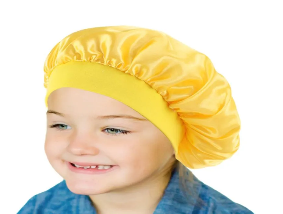 RTS 어린이 실크 밤 수면 캡 모자 모자 머리 덮개 수면 캡 새틴 보닛을위한 아름다운 머리카락이 완벽한 매일 2480746