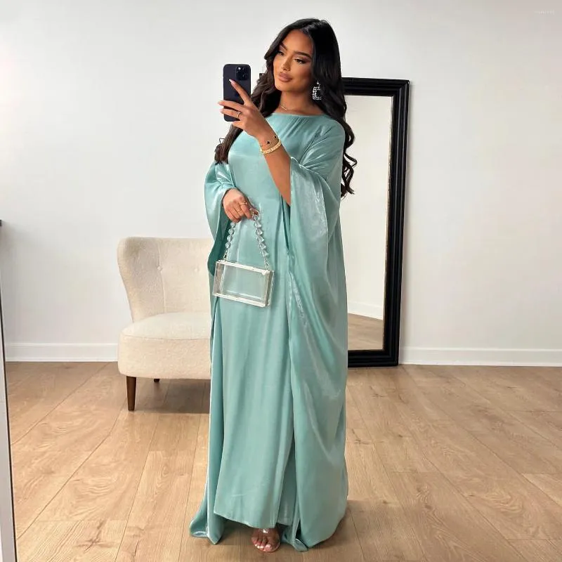 Etniska kläder fjäril Abaya Inner Belt Party Long Dress Muslim Abayas för kvinnor Dubai Luxury Turkiet Islamiska outfit Ramadan Eid Kaftan
