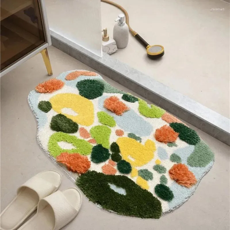 Carpets 50x80cm matériau du matériau Dacron Absorption d'eau épaissie de tapis de tapis antidérapant