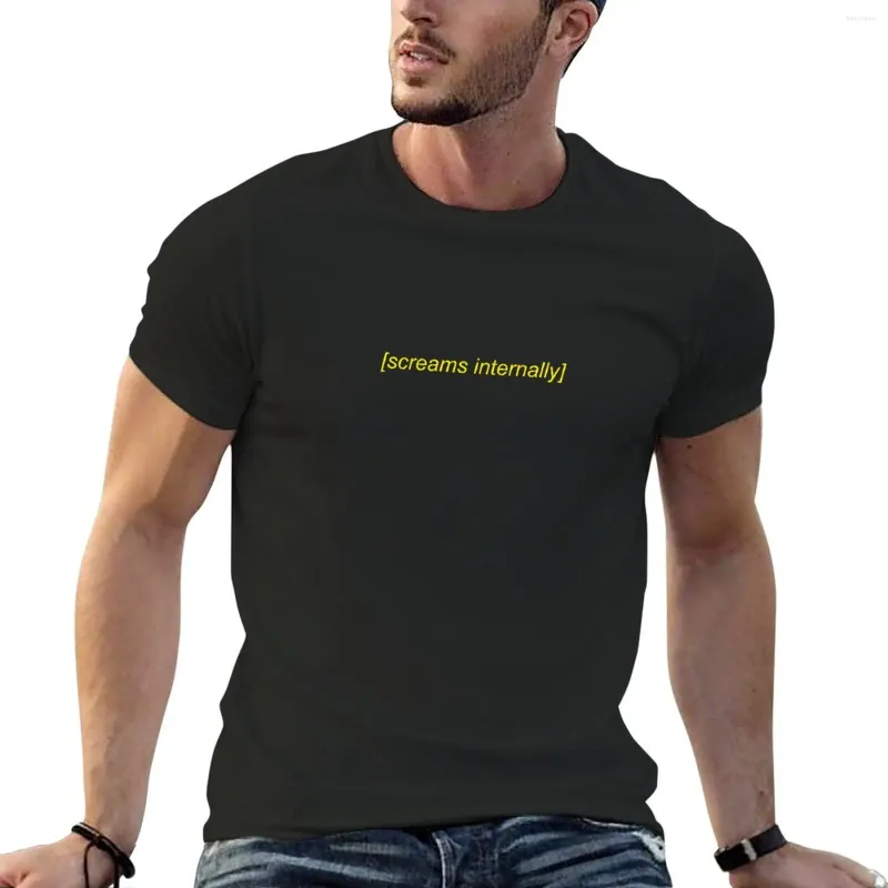 Polos masculinos gritos internamente camiseta de camiseta de roupa de suor para homens