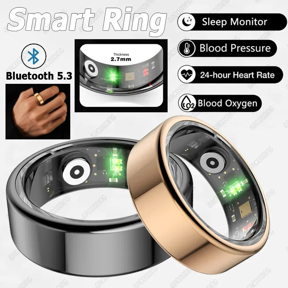 Smart Ring Any Military Shell Shell Health Health Motonitor IP68 Modalità multi-sport impermeabili Angonali Smart Men 240327
