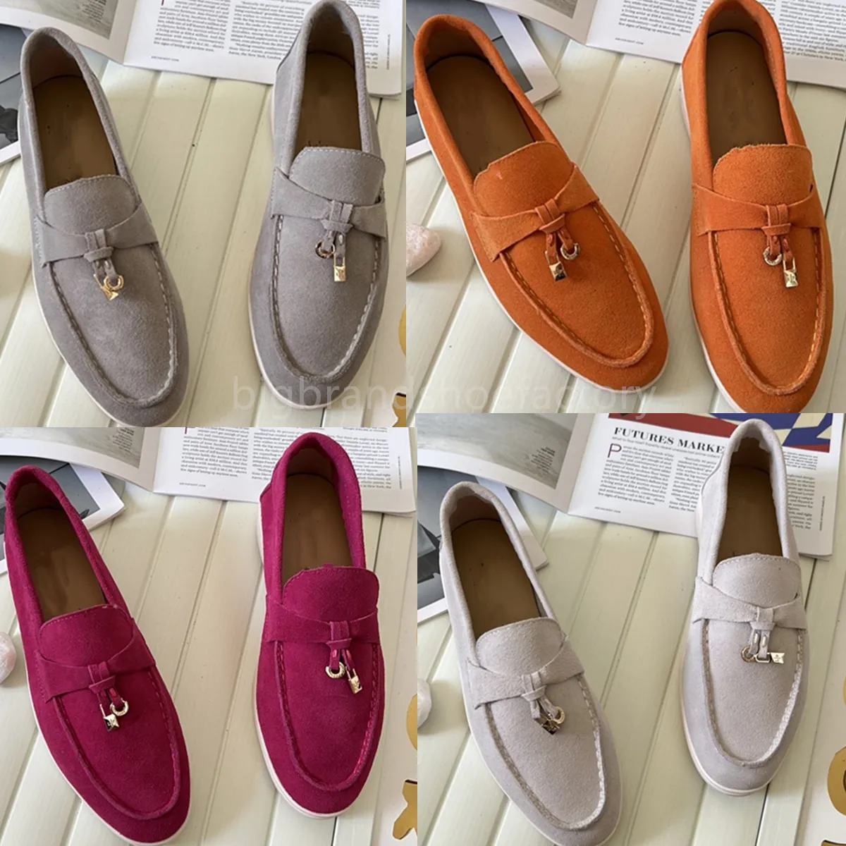 lüks bayan moda elbise ayakkabıları lof lofers bayanlar sıradan ayakkabılar loafers tasarımcılar ayakkabı yuvarlak ayak parmakları düz topuk konfor kadınları ofis dışı spor ayakkabı açık ayakkabı