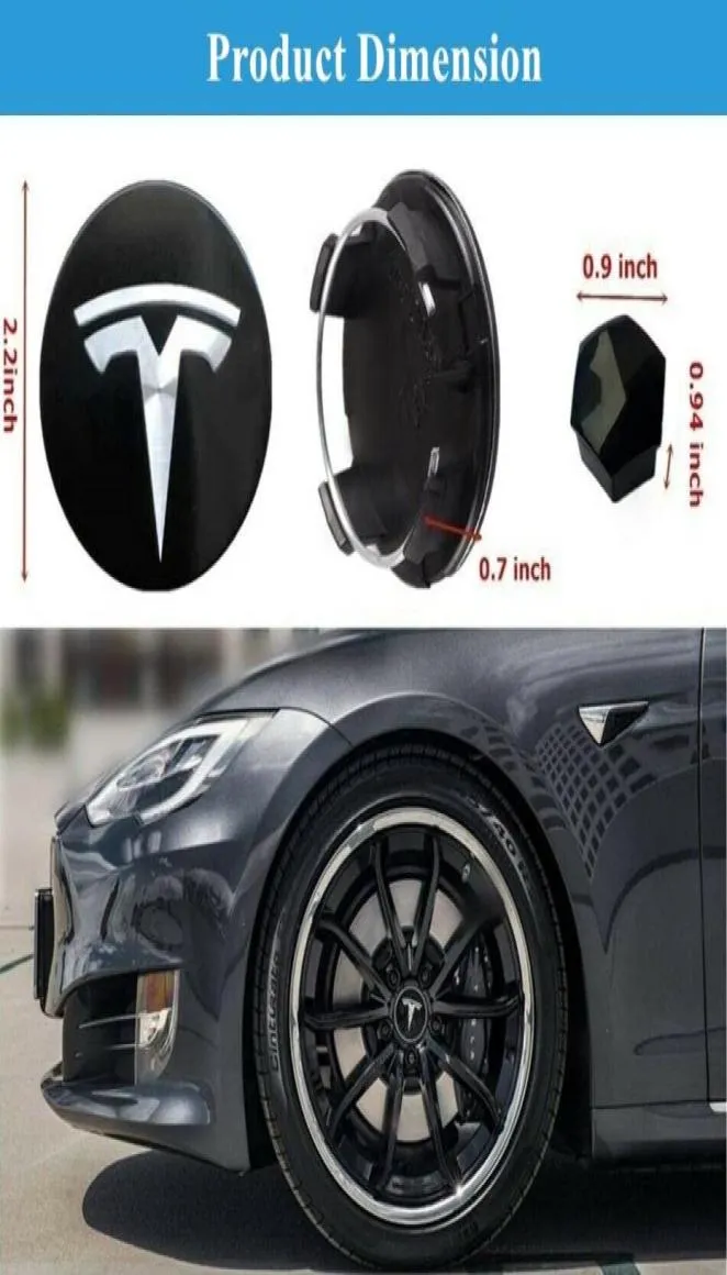 4pcs 56mm Car Wheel Center Cover Cover Hubcap for Tesla Model 3 S x Plug Plud alloy Wheel Logo Sticker7930831