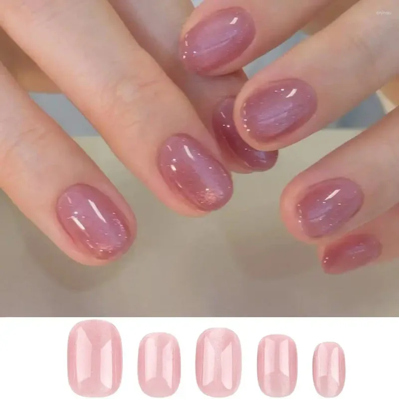 False Nails French Detachable Short Round Pink Nail Tips Full Cover Fake For DIY