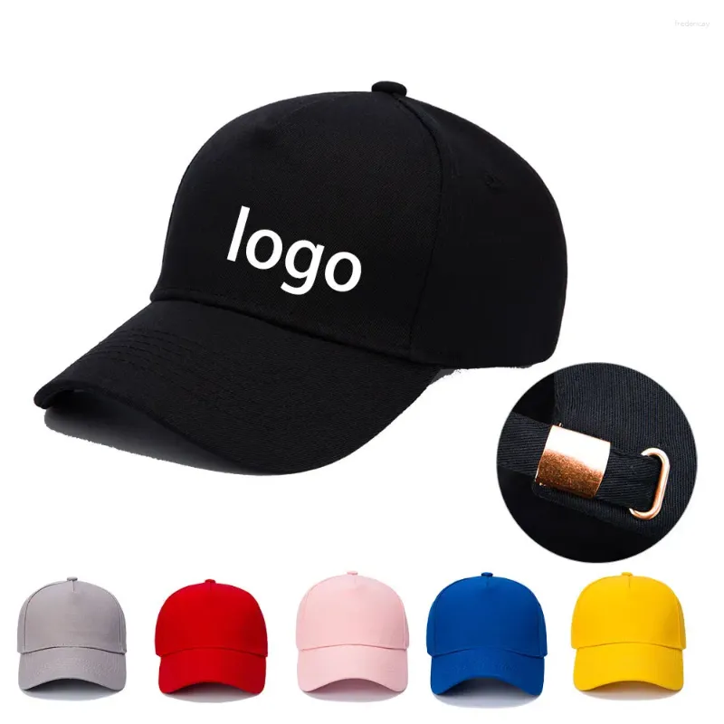 Ball Caps Personnalisez les hommes de baseball personnalisé Femmes de tennis chapeaux Imprimé ou broderie Logo texte Visors noirs décontractés