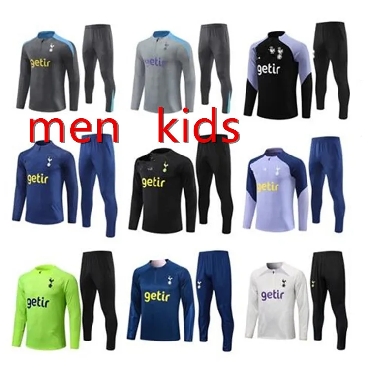 23 /24 25 hot spurs soccer tracksuit SET training suit 21/22 Long sleeve KANE tracksuit football jacket chandal futbol adult and kids survetement