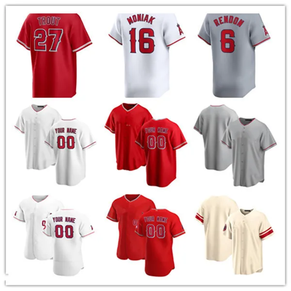 Los Logan O'Hoppe Mike Trout Taylor Ward Anthony Rendon Brandon Drury Zach Neto Nolan Schanuel Aaron Hicks Luis Rengifo Angeles Reid Detmers Angels Baseball Jersey