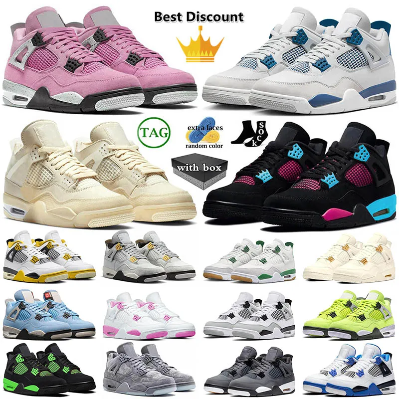 nike air jordan 4 j4 retro jump man 4 jordams 4 jordab 4 jordan4s 2024 Top Con Scatola Scarpe Da Basket Thunder Sail Nero Gatto Uomini Donne Sneakers 【code ：L】