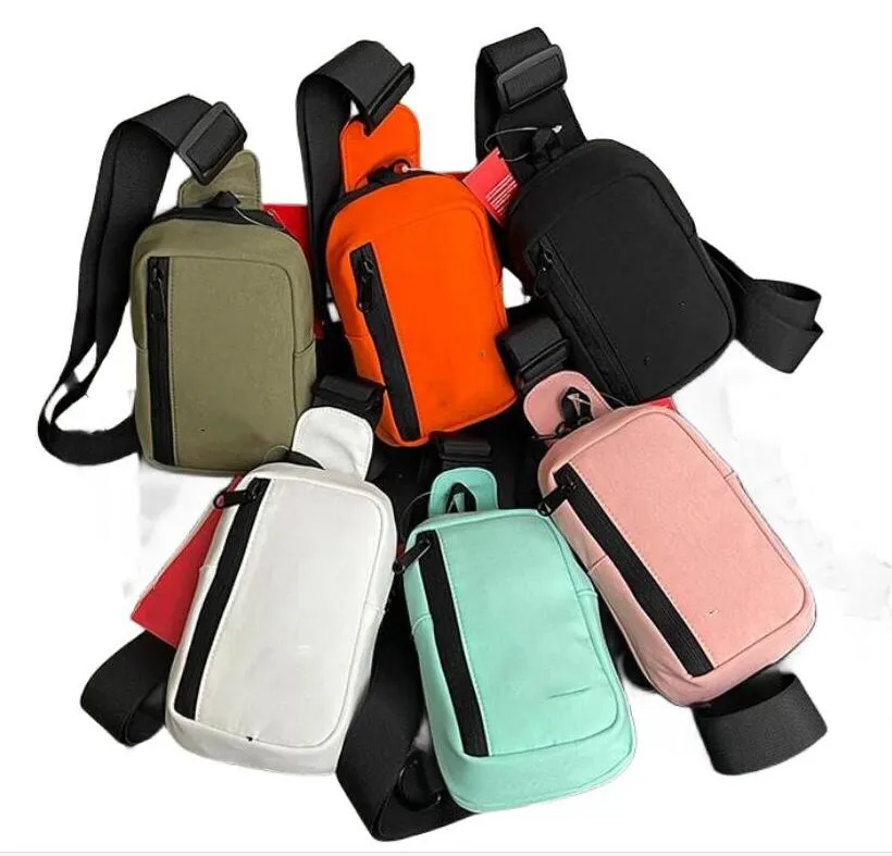 Canvas Sling Bag Designer Cross Body 6 Färger Mobiltelefon Pouch Travel Outdoor Running Shoulder Påsar Toppkvalitet