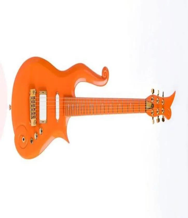 Diamond Series Prince Cloud Orange Electric Guitar Cenere di cenere di cenere d'acero Mapero Gold Trapezoide Rod Rod Cover Symbol Wrap Around4278447