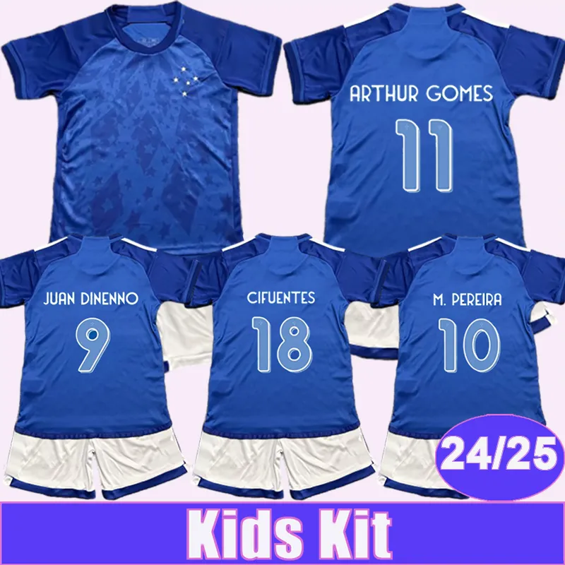 24 25 Crueiro Kit Kit Kit Soccer Jerseys William Juan Dinenno Bruno Arthur Gomes Nerisarthur Gomes M.pereira domowy garnitur dla dzieci koszule piłkarskie