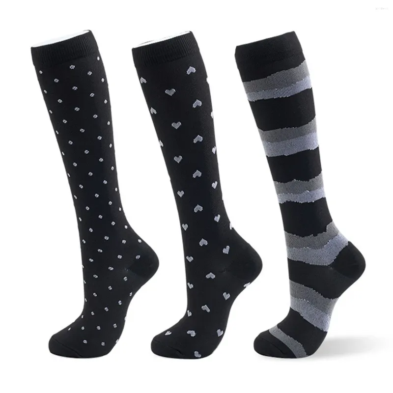 Sports Socks Compression Stock Circulation For Women Men Athletic Running Handing Cycling Support Nurses Recovery 3 Par