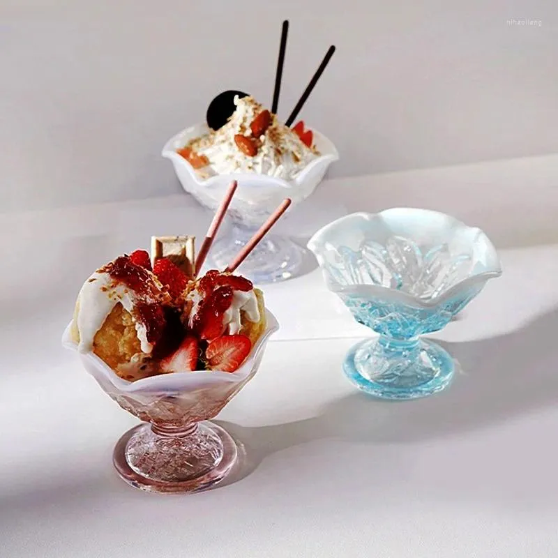 Verres à vin créatifs de desserts Boire pour le verre de couleur de couleur japonais