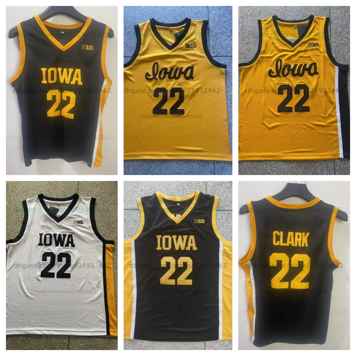 2024 22 Caitlin Clark NCAA Iowa Hawkeyes 농구 저지 남자 저지 좋은 품질