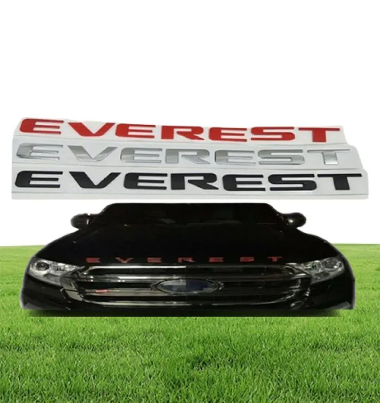 Dla Everest Car Front Head Emblem Logo Sticker Bage Letters tablica znamionowa 3785730