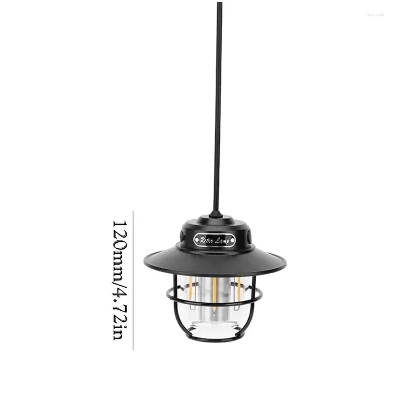 Tragbare Laternen LED LAMP LAMP IPX4 WASGERFORTES HANG HANGE AUMBICTS LACK-C-CAM-LANDER 4 GEARBEITEN SCHRITTE DIMPS DIMPS DIMMING FISCHING DHJR1