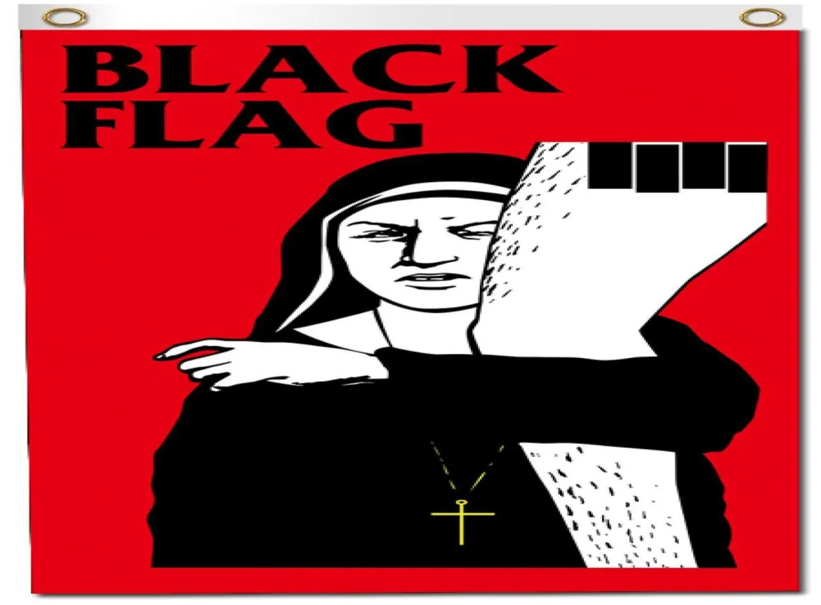 Digital printing custom 3x5ft Black Flag Poster 90x150cm Polyester American Punk Rock Band Music Wall Hanging Banner1987150