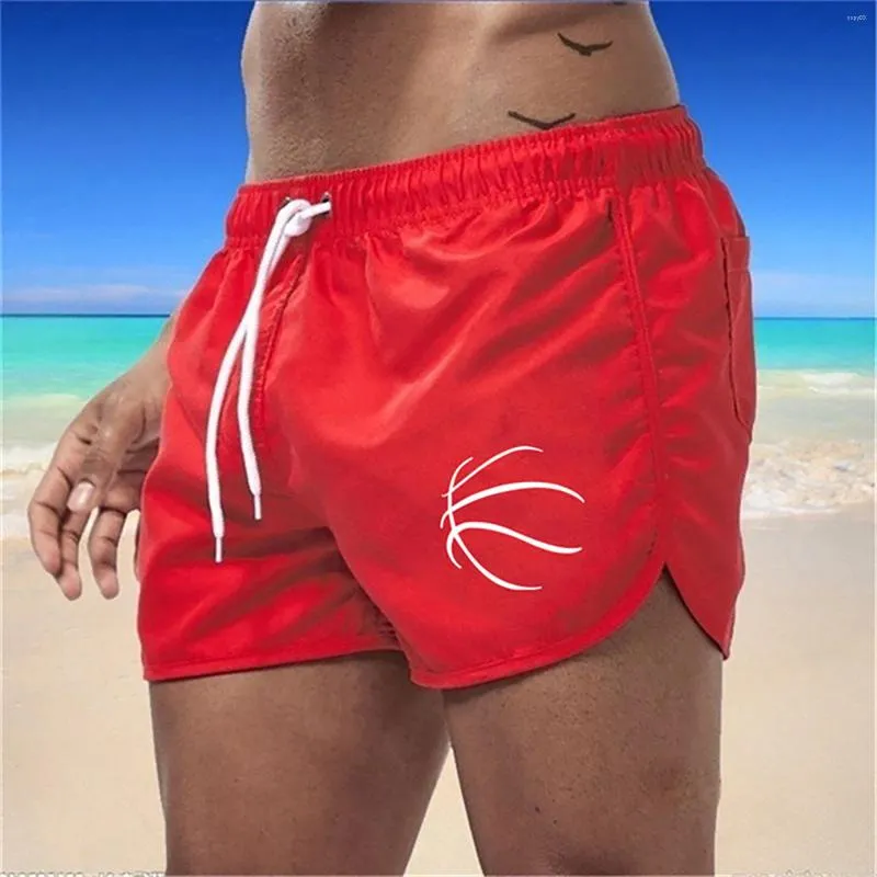 Мужские шорты 2024 Мужские купальные костюмы Maillot de Bain Boy Basketball Print Swim Suits Boxer Shrunks Мужчины купальные серфинги банадоры Бермудские острова Бермудские острова