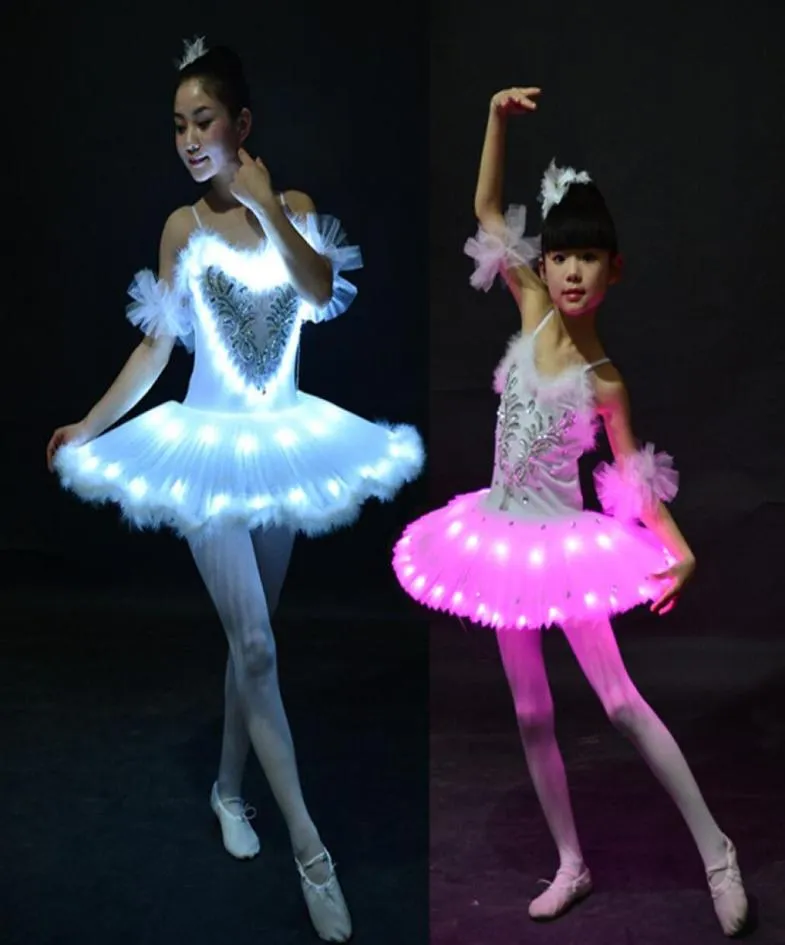 Nowy profesjonalny balet Tutus Led Swan Lake Balet dla dorosłych ubrania taneczne Tutu spódnica balerina sukienka balerina na imprezę kostium tańca 3427744