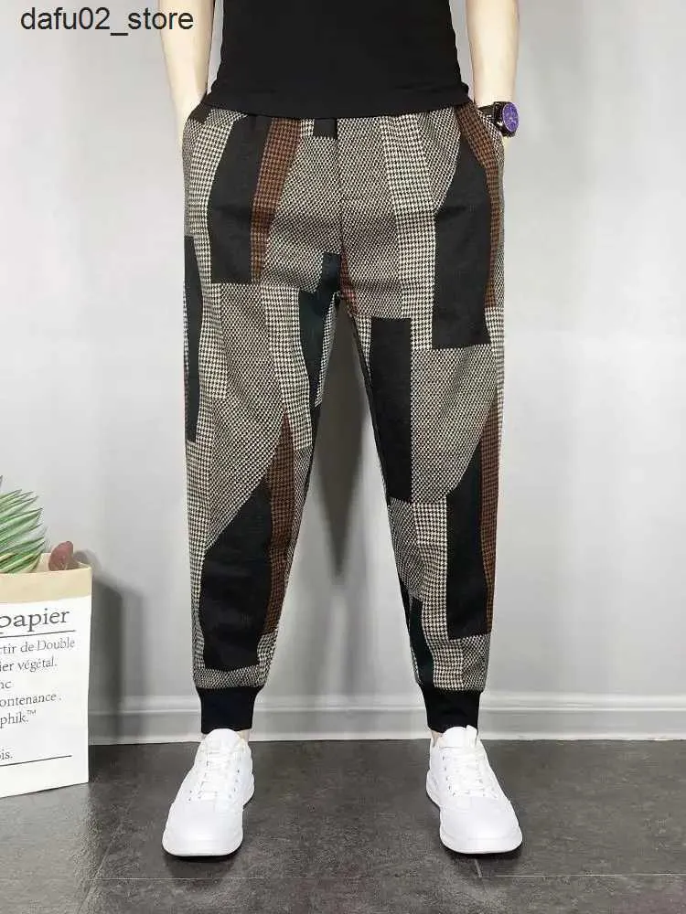 Pantaloni da uomo che cambiano pantaloni casual a quadri jogging all'aperto e pantaloni sportivi marchi di lusso pantaloni da uomo abbigliamento da strada da moda q240417