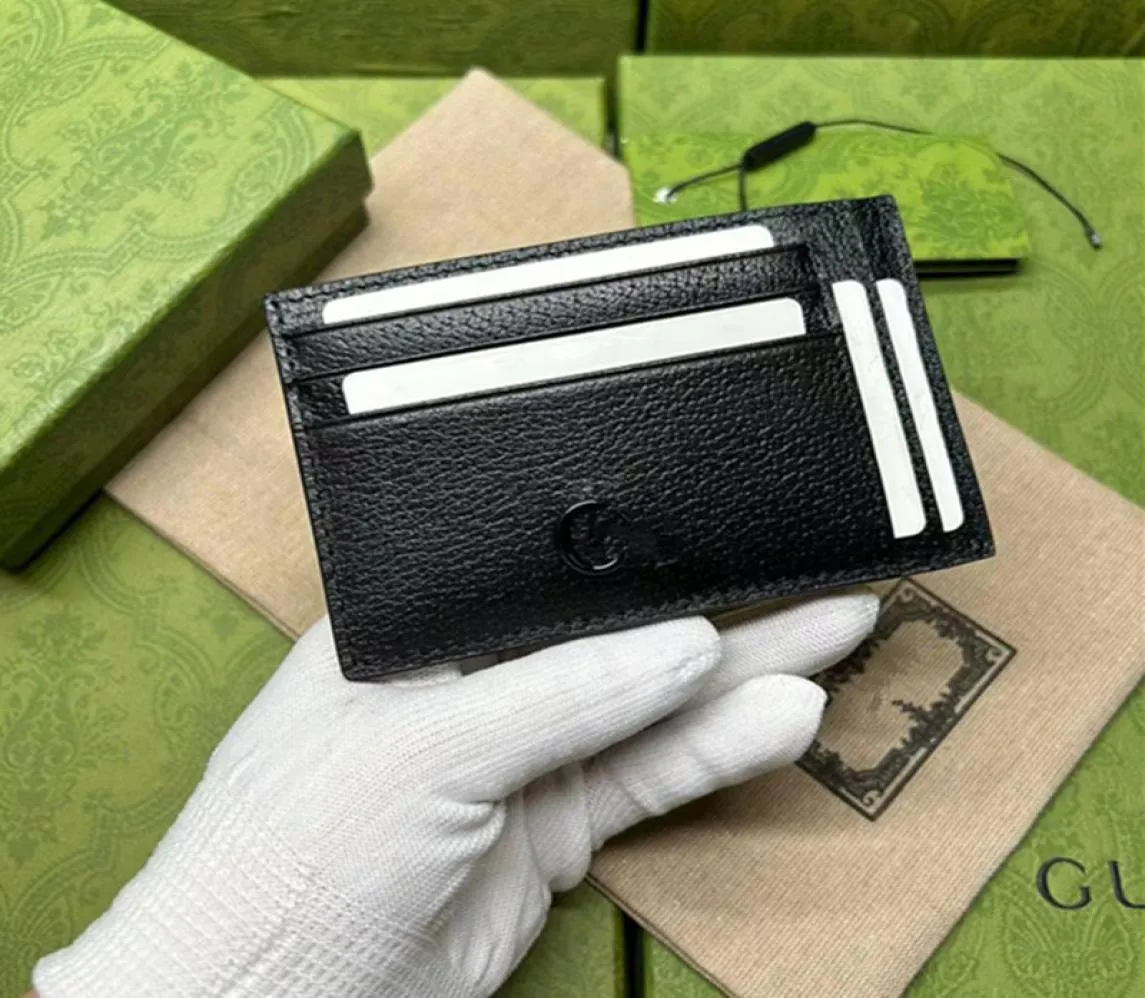 Lädermode för män och kvinnor med samma kortväskor Trend Credit Business Portable Mini Bank Card Bag5790670