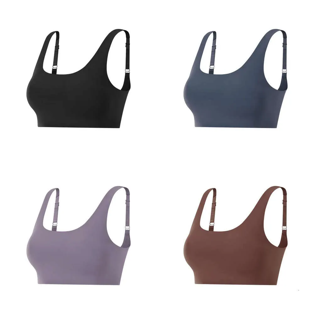 Yoga Women Bra Adjustable Straps and Buckles High Strength Shockproof Sports Tank Top Underwear with Removable Cups Sexy Vest L014