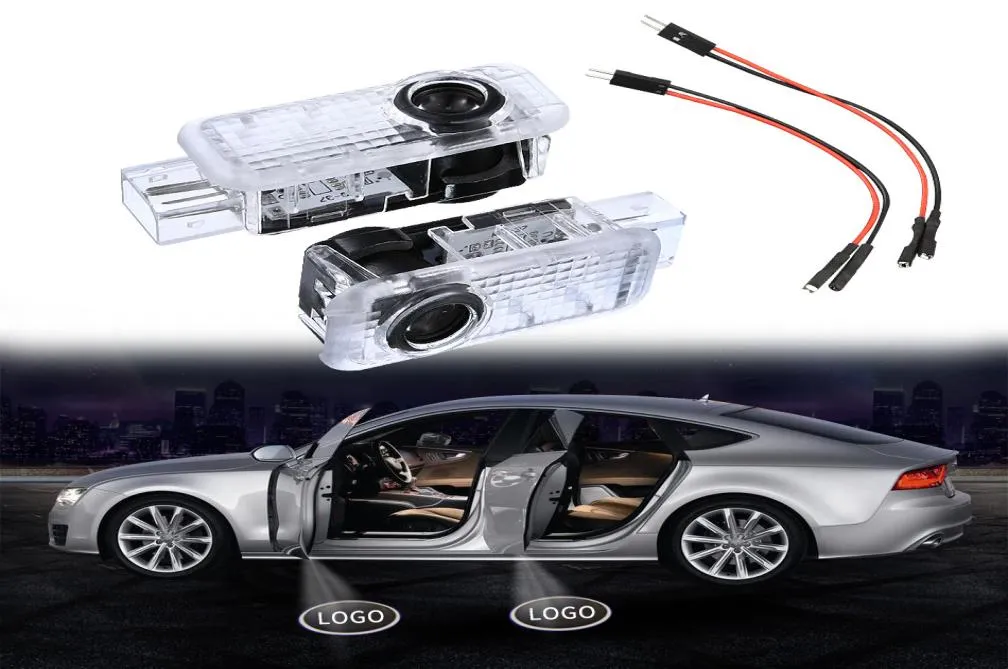 LED LED CAR DOOR LOGO LIGHT LIGHT لـ Audi A3 8V 8P 8L A4 B5 B6 B7 B8 A6 C6 C7 C8 A5 8T A8 Q5 Q5 TT S3 S6 SLINE QUATTRO2297310