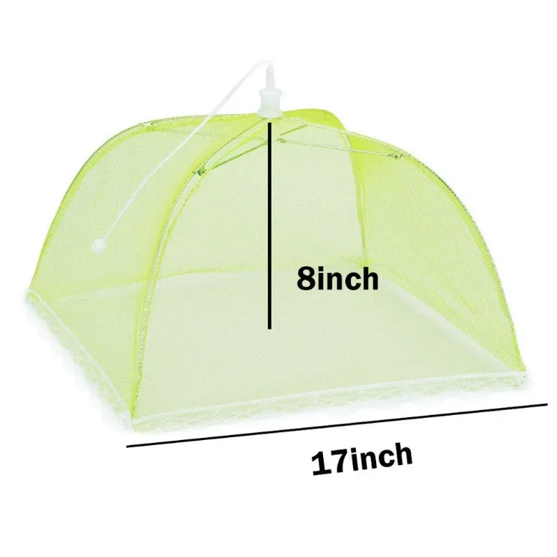 2 grande tela pop-up Tela Protect Food Cover Dome Dome Net Umbrella Picnic Kitchen dobrou Mesh Anti Fly Mosquito Umbrella