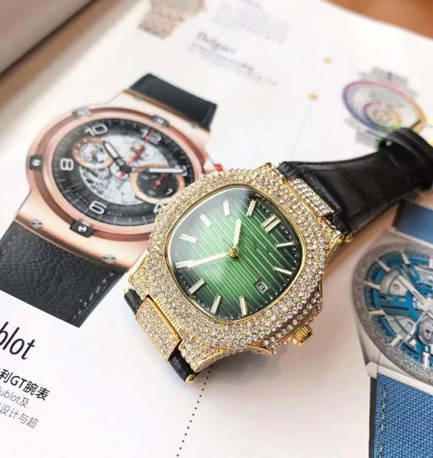2021 WEMPS MODERN ANOLOG Quartz Watch with Goldtone Case Ladies RhinestOneinset montres Luxury Brand Montre de Luxe Leath6233920
