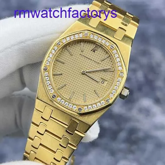 Minimalistisk AP Wrist Watch Royal Oak Womens Watch 18K Material Original English Movement Watch 34mm