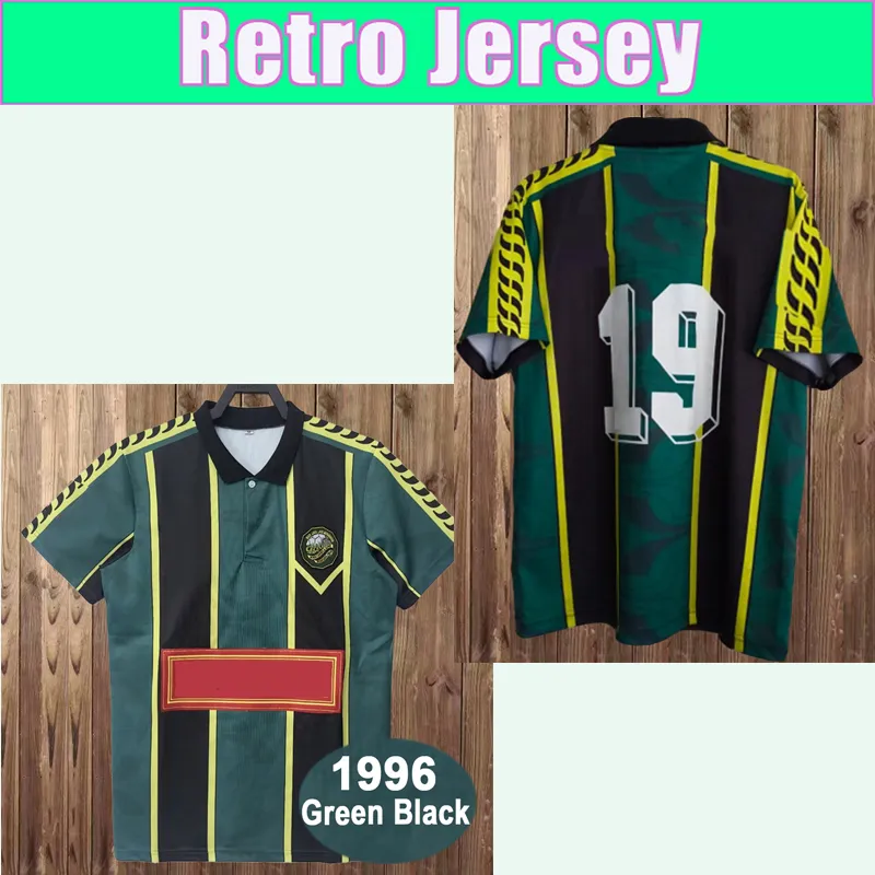 1996 Kedah Darul Aman Retro Mens Soccer Jerseys #19 Green Black Football Shirts Short Sleeve Adult Uniforms