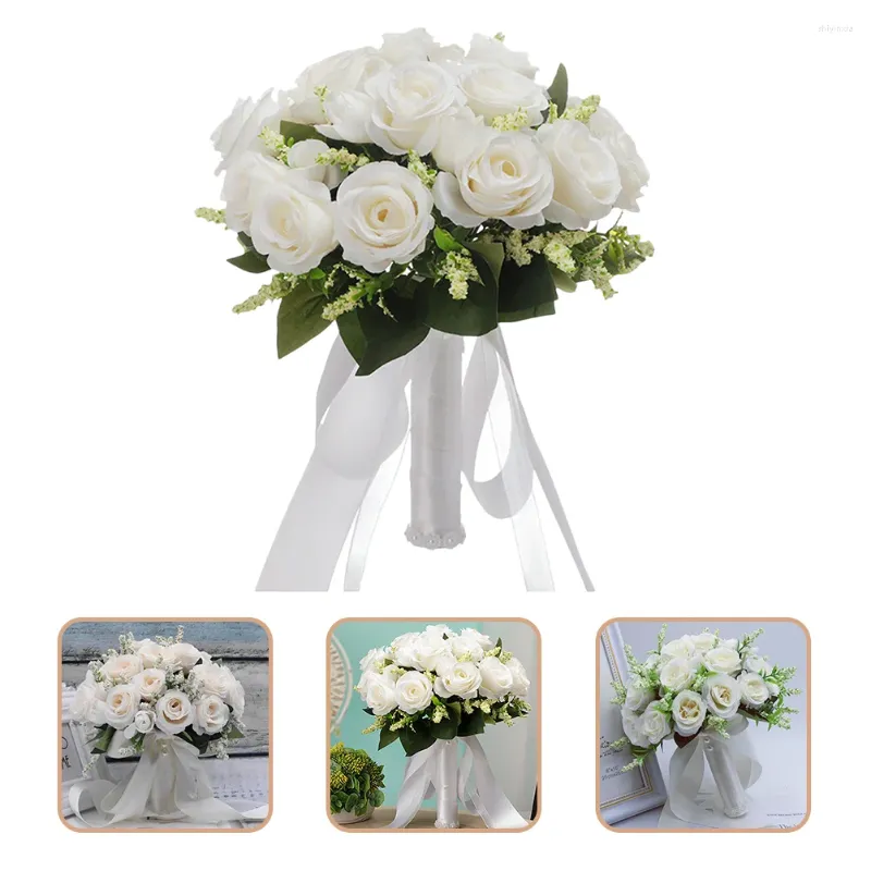 Decorative Flowers Bridal Bouquet Bride Holding Wedding Supplies Artificial Bouquets Handheld Bridesmaids Simulation