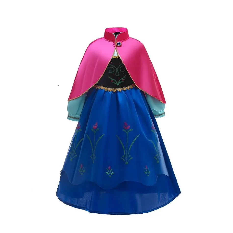 Cape Longue à Capuche en Velours Doux Pleine Longueur Princess pour Filles, Déguisement de Fête 3-12 Ans