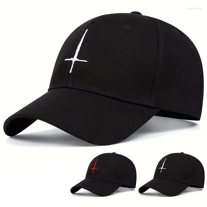 Ball Caps Unisexe Cross Brodery Baseball printemps automne extérieur chapeaux décontracté réglables chapeau solaire