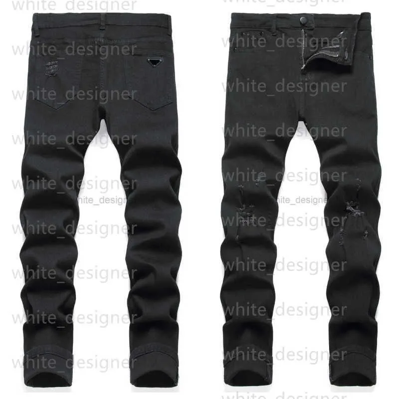 jeans marque des hommes de créateur jeans skinny pantalon bleu noir pantalon denim mode streetwear décontracté fin