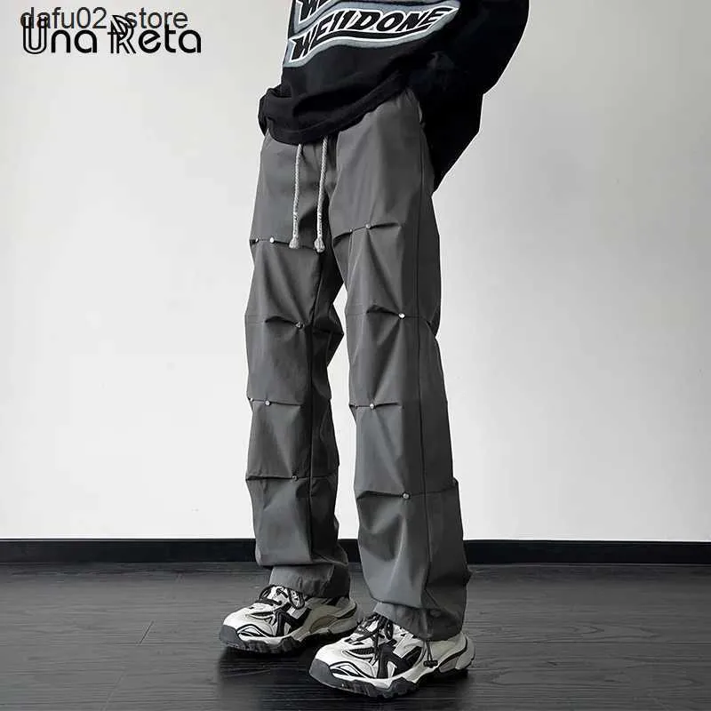 سروال الرجال UNA RETA 2024 NEW MENS BANTS HARAJUKU HIP HOP PROTTER PRODUCT MENS MANS PANTS FASHION