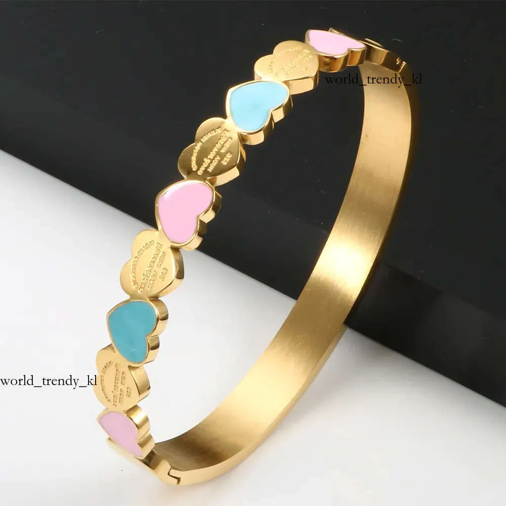 Tasarımcı Altın Kaplama Şanslı Kolye Kuff Bangles Kadın Kızlar Düğün Partisi Charm Bangles Kaliteli Takı Tiffanyjewelry 587